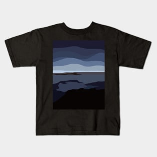 Blue Lake Landscape Kids T-Shirt